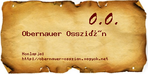 Obernauer Osszián névjegykártya